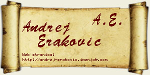 Andrej Eraković vizit kartica